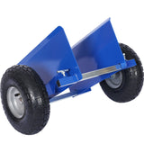 600lb Panel Dolly 10in Pneumatic Wheels Blue