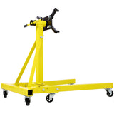 Folding Engine Stand 2000 LBS Capacity Motor Hoist 360 Degree Adjustable Mounting Head Dolly Mover Auto Repair Rebuild Jack--Yellow