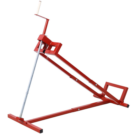 Elevador de cortacésped fácil para tractores de montar Elevador de capacidad de 800 libras Ayuda de limpieza para montar Tractor de césped universal + Inclinación ajustable de 45° Rojo