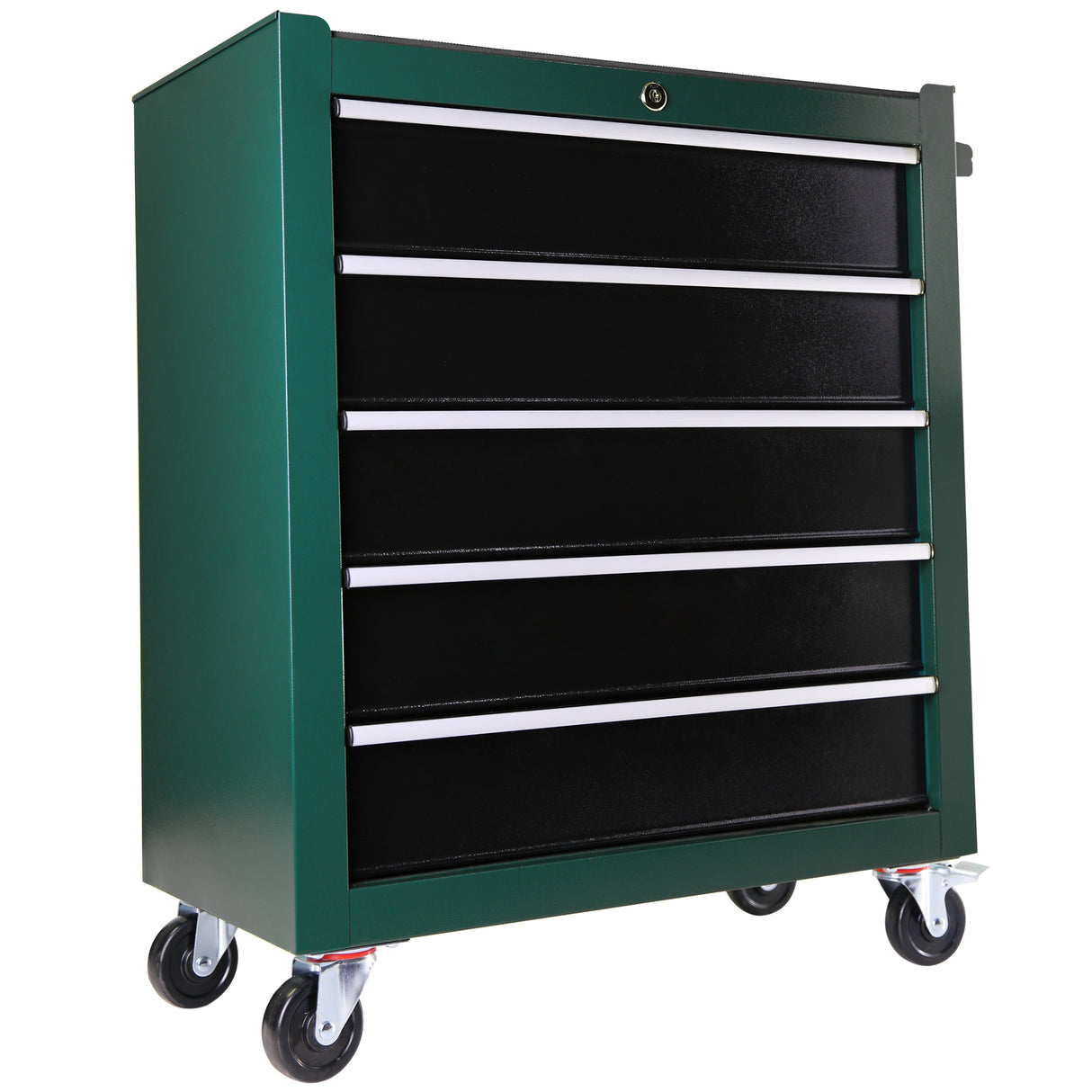 5-Drawers Rolling Tool Chest Cabinet on Wheels na may Keyed Locking System at Drawer Liner na may Link Buckle na Pinagsama sa Malaking Cabinet Set para sa Warehouse Garage