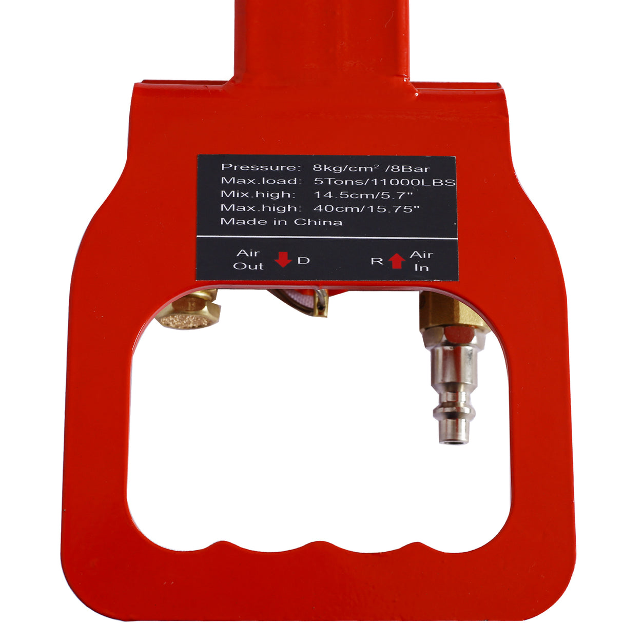 5T Triple Bag Air Jack Pneumatisch Heffen 16 inch Capaciteit 11000 lbs Gemakkelijk inklapbaar Terrein Rood