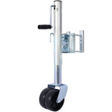 1500lbs Trailer Jack with Double Wheel Adjustable 12" Lift Travel Boat On for Boat RV Utility Swivel Tongue Towing