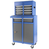 5-Drawer Rolling Tool Chest Storage Cabinet Cart na may Detachable Top Tool Box Liner Universal Lockable Wheels Adjustable Shelf para sa Garage Workshop