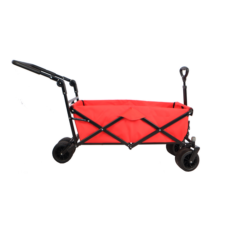 Utility Park Tuinwagen Gereedschap Aangepaste kleur Opvouwbare kampeerwagen Outdoor picknick Strandwagen Rood Capaciteit van 230 lbs