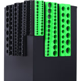 6-Piece Magnetic Socket Organizer Holder Set Includes 1/4" 3/8" 1/2" Drive Metric SAE Trays Holds 141 Pieces Standard Size and Deep Size Sockets(Socket not Included)--Green and Black