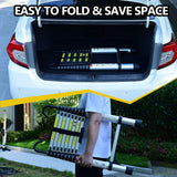 8.5FT Telescopic Ladder Aluminum Alloy Multi-Purpose Folding na may Hooks at Triangular Support Frame Angkop para sa panlabas na trabaho sa Bahay o RV