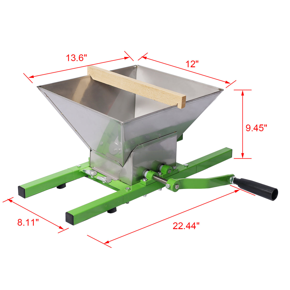 Molinillo Exprimidor Manual De 7L Rascador De Frutas Portátil Verde