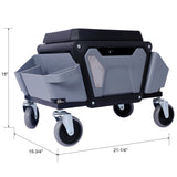 Heavy Duty Mechanic Stool na may 330lbs Load Capability Garage na may Wheels Rolling Creeper na may Soft Rubber Cushion Seating para sa Auto Repair at DIY Home Car Beauty Gray