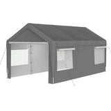 Carport Canopy 10x20 FT Heavy Duty Boat Car Garage with Removable Sidewalls and Roll-up Ventilated Windows