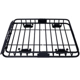 Cesta portaequipajes para techo, portaequipajes para techo de automovilismo, montaje superior de acero negro de 42"