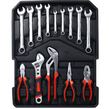 969pcs Home Repair Tool Set Kit Toolbox Storage Case with 4 Drawers Household Tool Kit with Rolling Tool Box