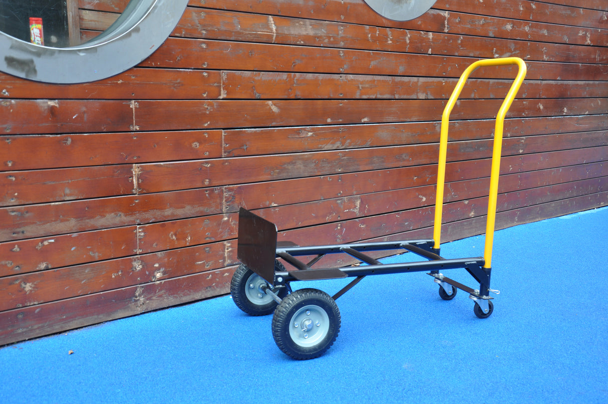 Hand Truck Dual Purpose 2 Wheel Dolly Cart at 4 Wheel Push Cart na may Swivel Wheels 330 Lbs Capacity Heavy Duty Platform Cart para sa Paglipat ng Warehouse Garden Grocery