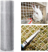 48inx100ft 1/2 in 19 Gauge Hardware Cloth Welded Cage Wire Chicken Fence Mesh Rolls Square Netting Raised Garden Rabbit Fence Snake Fencing Rodent Animals Steel