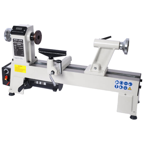 Máquina de sobremesa de torno de madera de 12 "x 18", 3/4 HP, velocidad infinitamente variable, 650-3800 RPM para torneado de madera