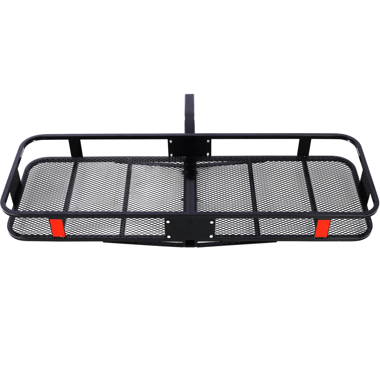 Cesta transportadora de carga con montaje de enganche de 60" x 21" x 6" + bolsa de carga impermeable de 16 pies cúbicos (56" 20" 20") Capacidad de peso de transporte de 500 libras y un brazo plegable con red estabilizadora de enganche y correas