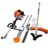 4 In 1 Multi-Functional Trimming Tool 33CC 2-Cycle Garden Tool System with Gas Pole Saw Hedge Trimmer Grass Trimmer and Brush Cutter EPA Compliant