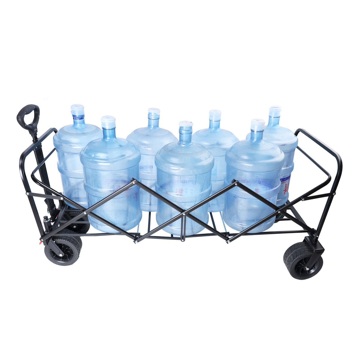 Big Large Capacity Folding Cart Extra Long Extender Wagon Garden Shopping Beach Black Blue