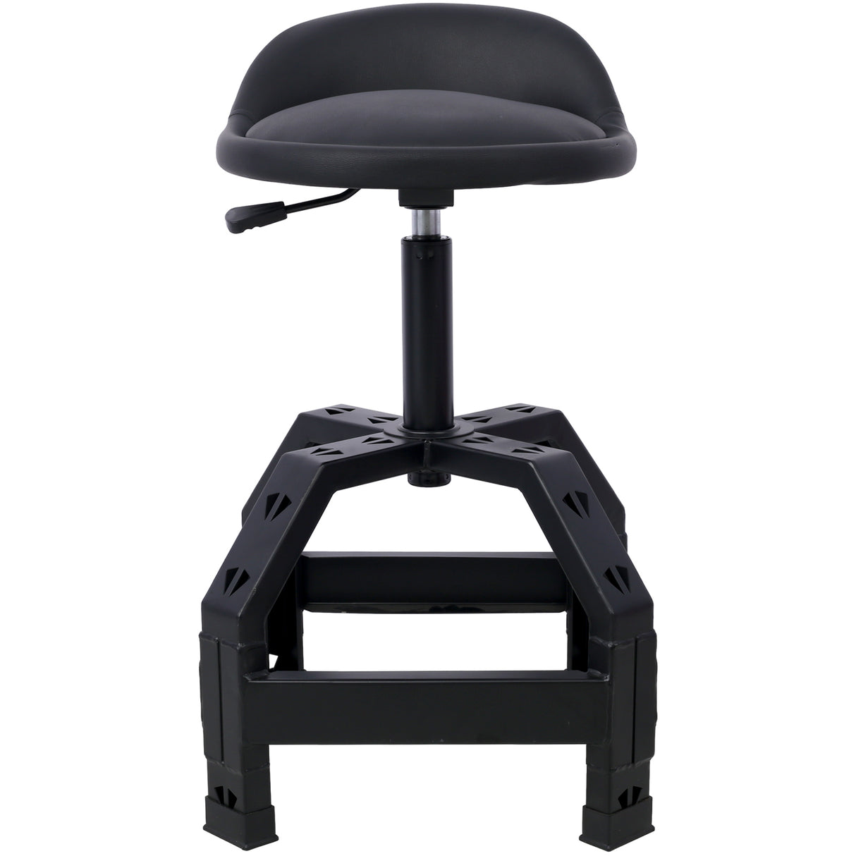 Pneumatic 360 Degree Swivel Stool Mechanics Rolling Creeper Seat Heavy Duty Black