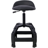 Taburete giratorio neumático de 360 ​​grados, asiento enredadera rodante mecánico, resistente, negro