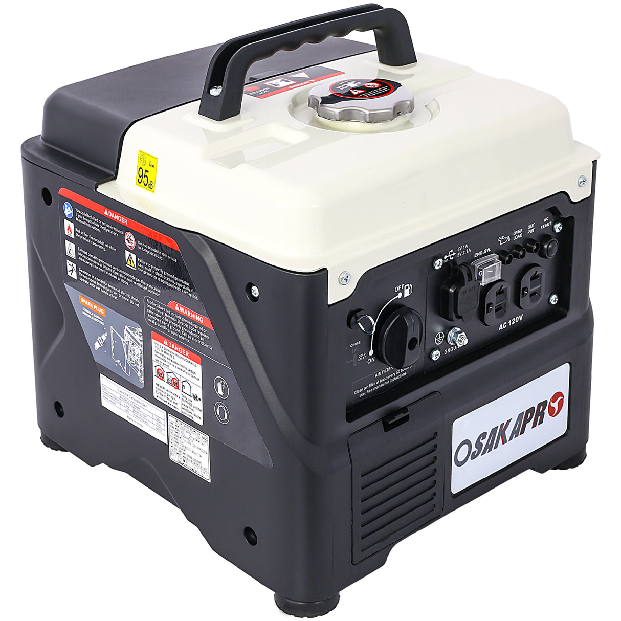 Portable Inverter Generator 1200W Ultra-Quiet Gas Engine EPA Compliant Eco-Mode Feature Magaan para sa Backup na Paggamit sa Bahay at Camping