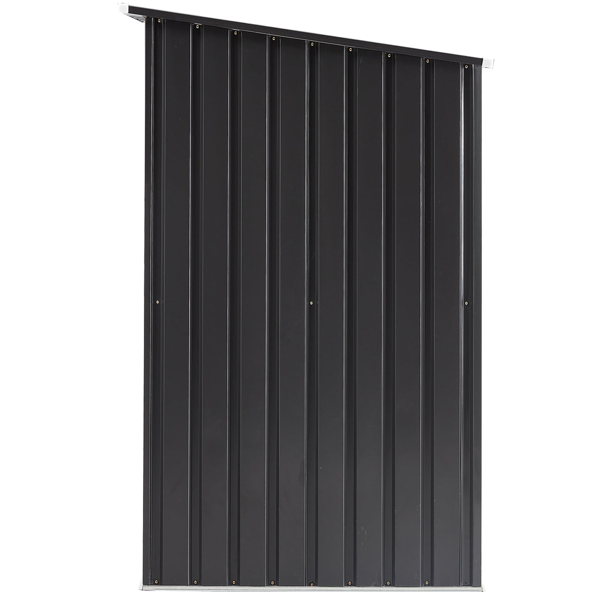 3 x 3 FT Outdoor Storage Shed Metal Steel Garden na may Single Lockable Door Maliit na Outdoor Utility Tool para sa Backyard Patio Lawn Dark Gray