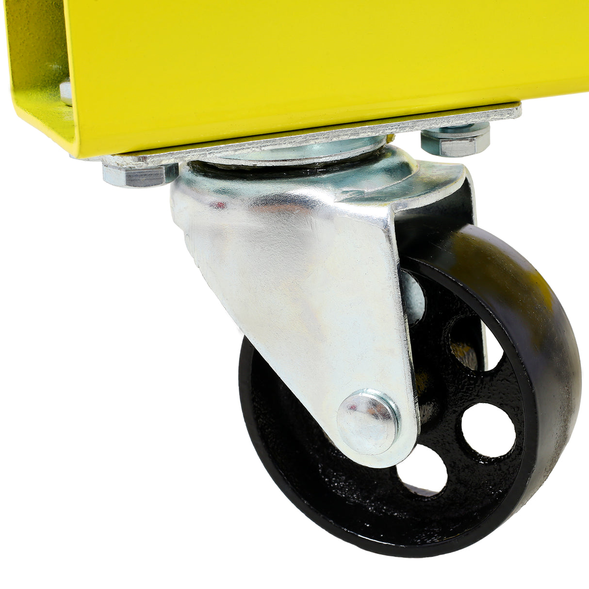 Engine Stand 1250 LBS Capacity 360 Degree Adjustable Mounting Head 4 Ball-Bearing Swivel Caster Wheels Heavy-Duty Square Steel Frame--Yellow