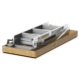 Aluminum Attic Ladder 350 Lbs Capacity 22 1/2" x 54" Opening 7-10ft Ceiling--Metallic Grey