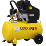 3.5HP Portable 10 Gallons Oil-Lubricated Air Compressor Tank Ultra Quiet Horizontal Adjustable Pressure with Built-in Wheel Yellow