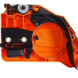 Motosierra de gasolina de 20 pulgadas y 58 cc para cortar madera de árboles, 2 ciclos, compatible con la EPA, color naranja