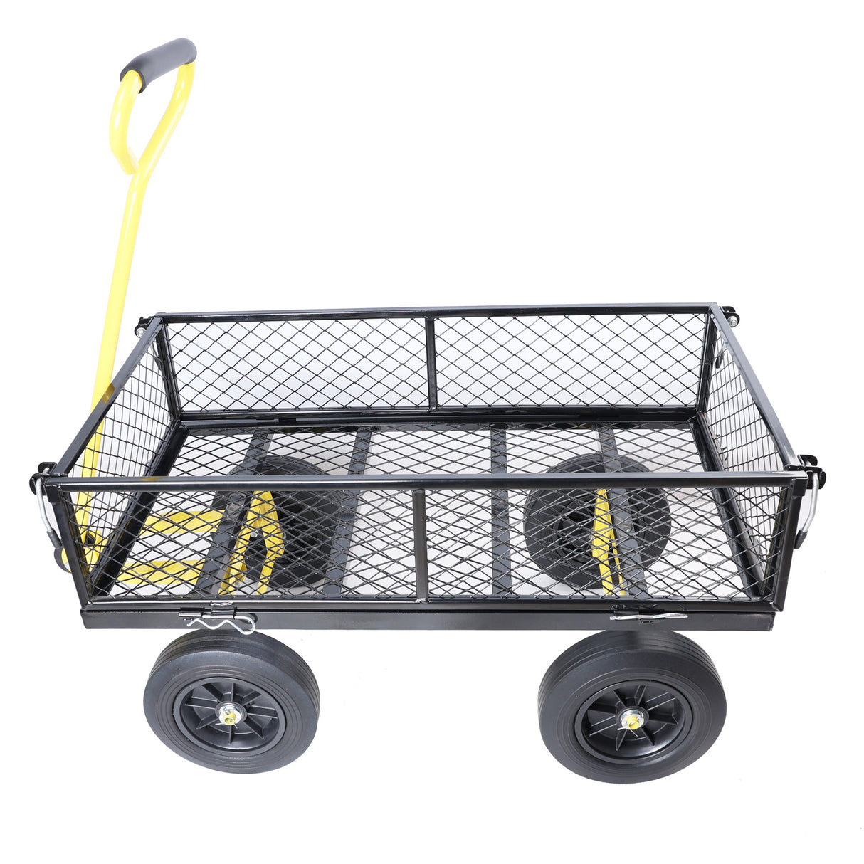 Roues solides outils chariot chariot camions de jardin Transport bois de chauffage noir jaune