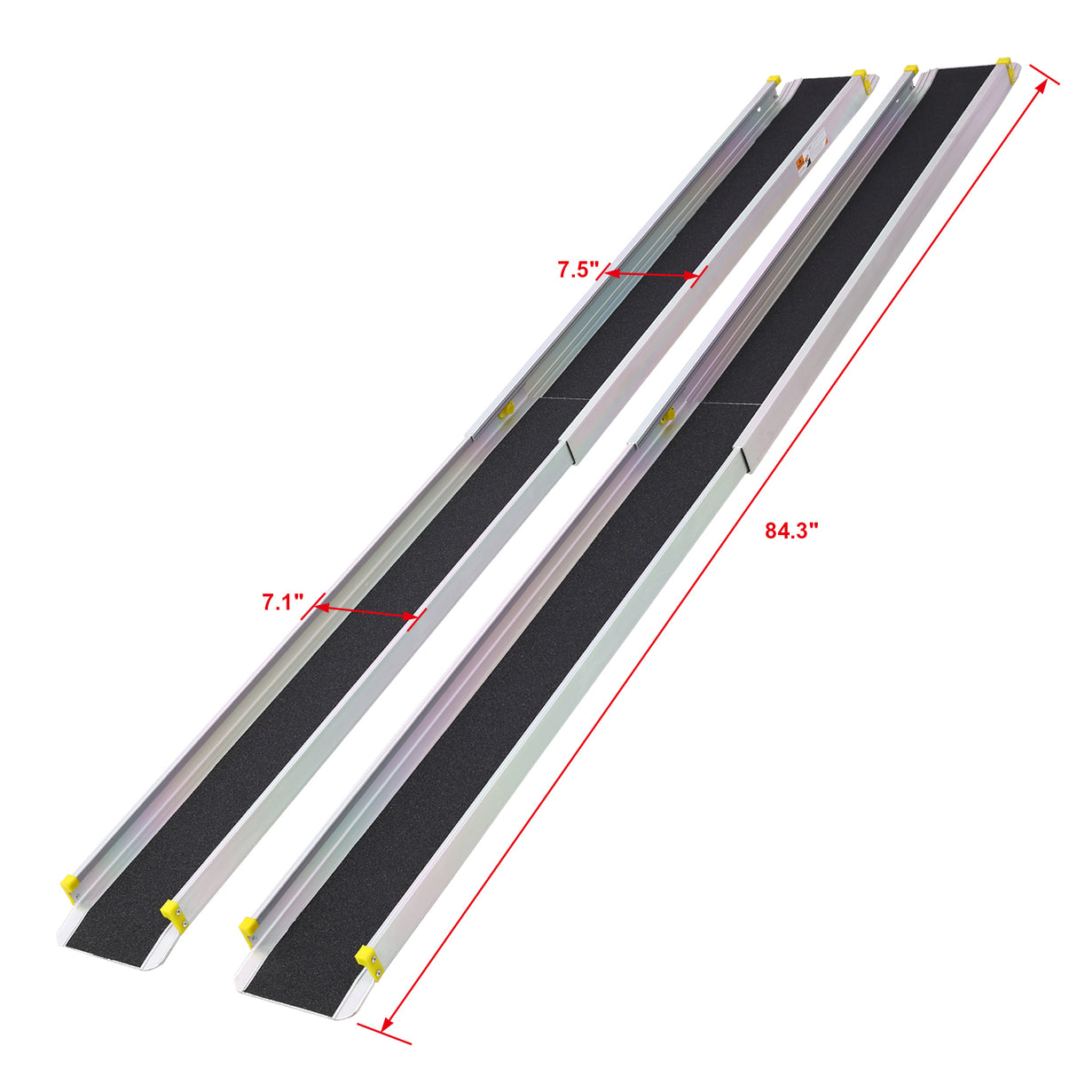 7' Adjustable Wheelchair Telescoping Track Ramps