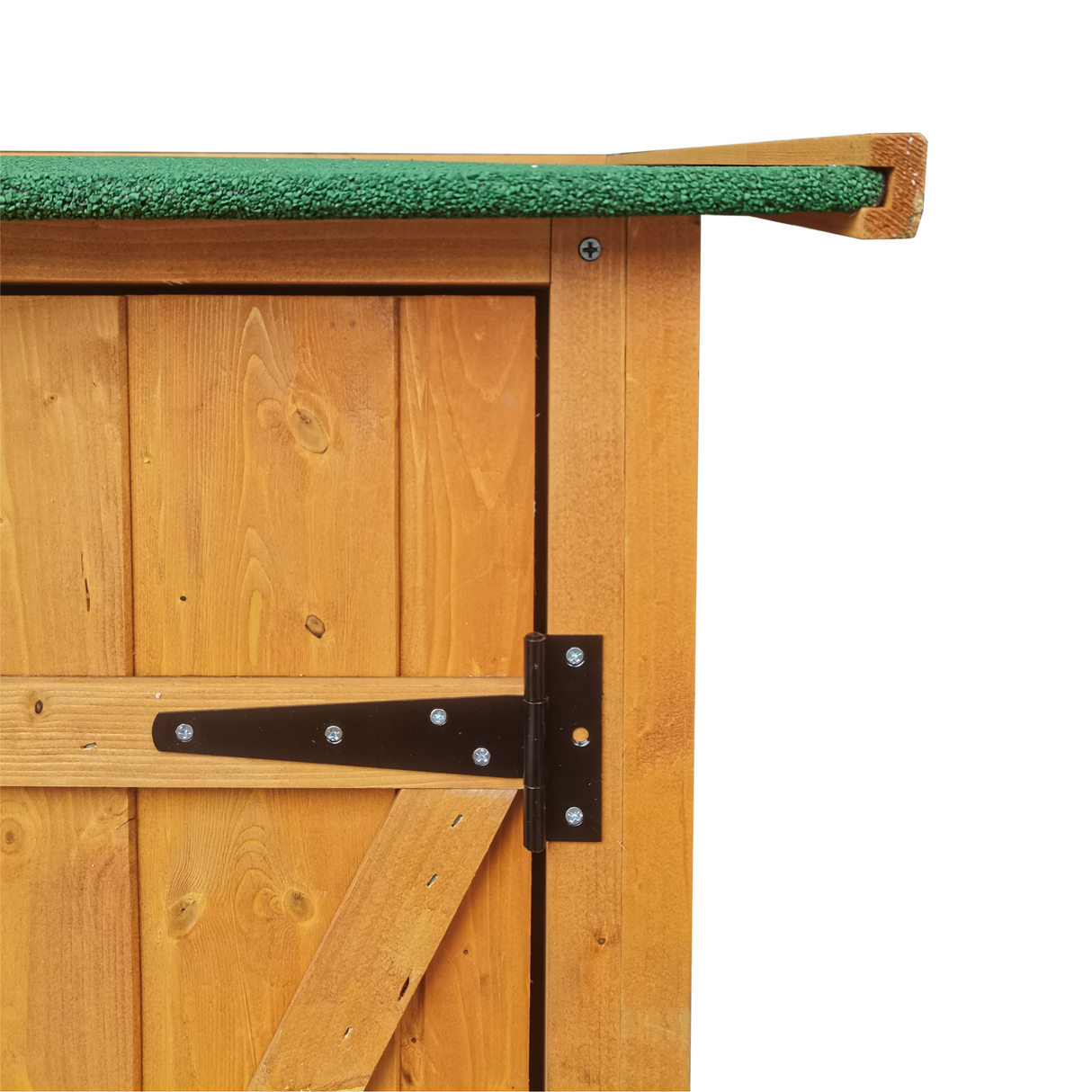 Hangar en bois naturel 63.58 "X 24.6" X 53.15 "pour jardin arrière-cour, stockage de grands outils, pièce à toit plat