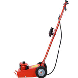 35 Ton Hydraulic Floor Jack Air Operated Axle Bottle na may 4 Extension Saddle Set Built-in Wheels Red