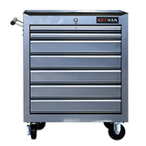 7 Drawers Multifunctional Tool Cart with Wheels Silver