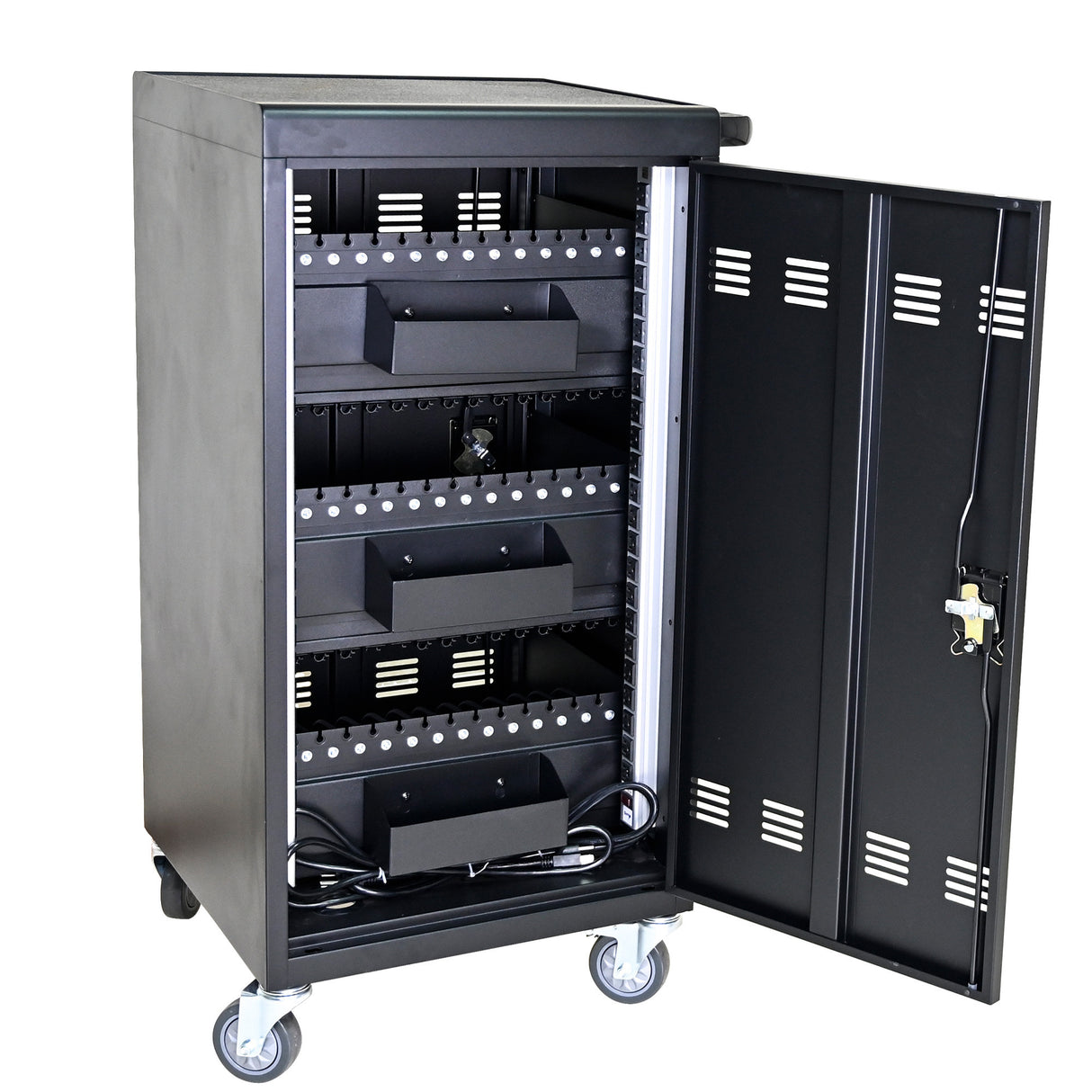 45-Device Mobile Charging Cart and Cabinet for Tablets Laptops