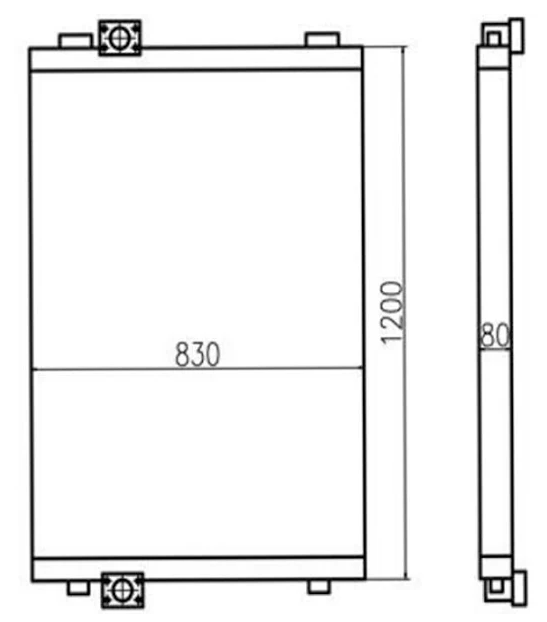 Passer til Caterpillar gravemaskin Cat 345C 345C L 345C LC 345C UHD 345C HCR W345C Hydraulisk oljekjøler 281-3514 2813514