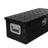 Herramienta de banda de rodadura de 5 barras de aluminio negro resistente de 30 pulgadas, caja larga para camioneta, camioneta, remolque, llaves de bloqueo de almacenamiento debajo de la carrocería (30,1 "× 12,8" × 10,4 ")