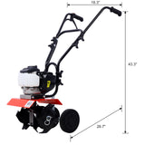 Mini Tiller Cultivator Napakahusay na 37.7cc 4-stroke Viper 4-Cycle Engine Gear Drive Transmission