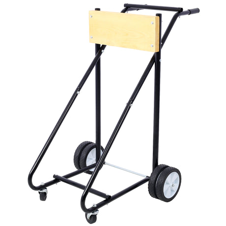 Outboard Boat Motor Stand Engine Carrier Cart Dolly for Storage 315lbs Weight Capacity w/Wheels (Wood)