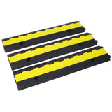 3-packs kabelbeschermer oprit 2 kanalen verkeersdrempel bult rubber modulair nominaal draagvermogen 11000 lbs