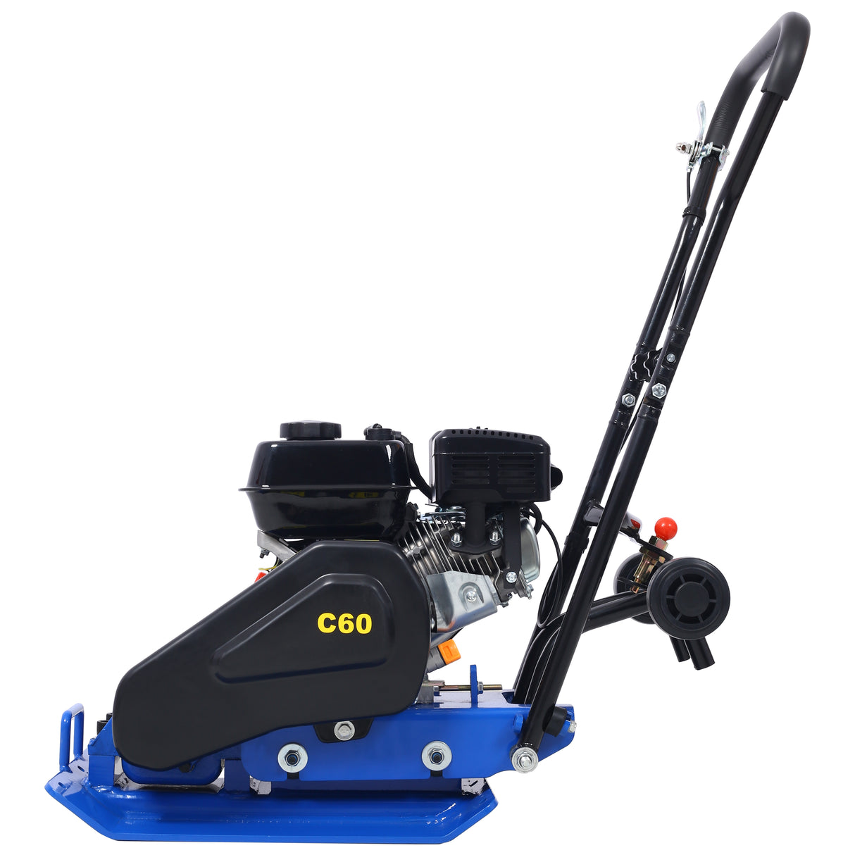 Compacteur à plaque de 20 x 14 pouces avec roue intégrée, 212 cc, 6,5 HP, 5 600 VPM, force de compactage par vibration du gaz, conforme à l'EPA