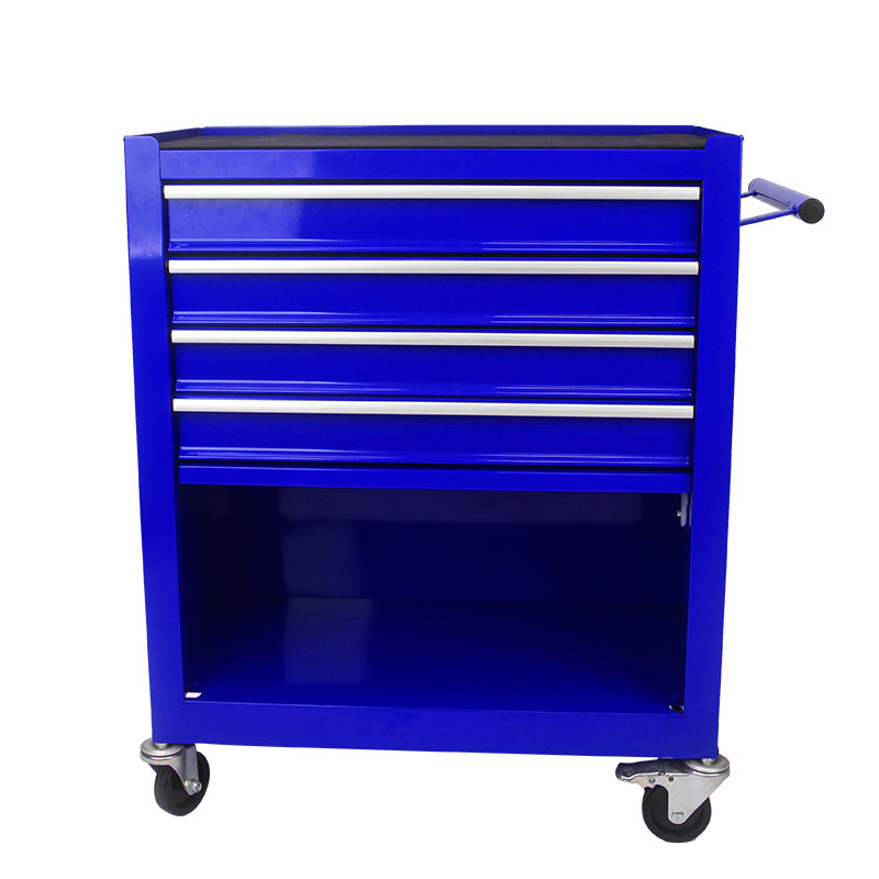 4 Drawers Multifunctional Tool Cart with Wheels Blue