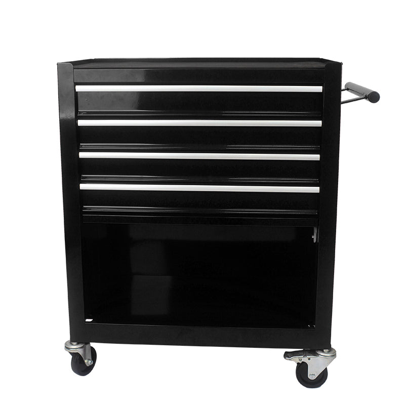 4 Drawers Multifunctional Tool Cart With Wheels Black