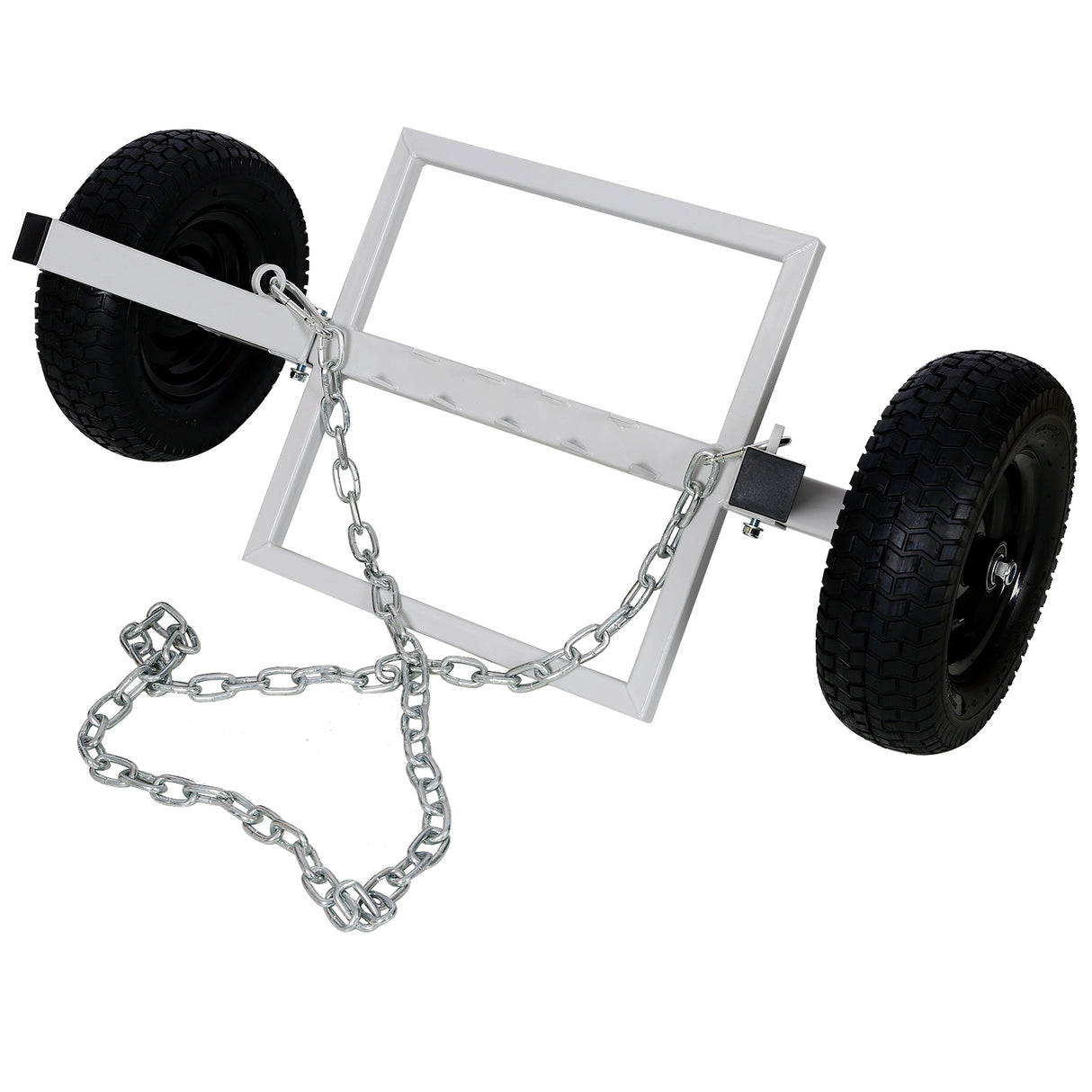 Heavy-Duty Log Dolly Holder White 1100 LBS Capacity