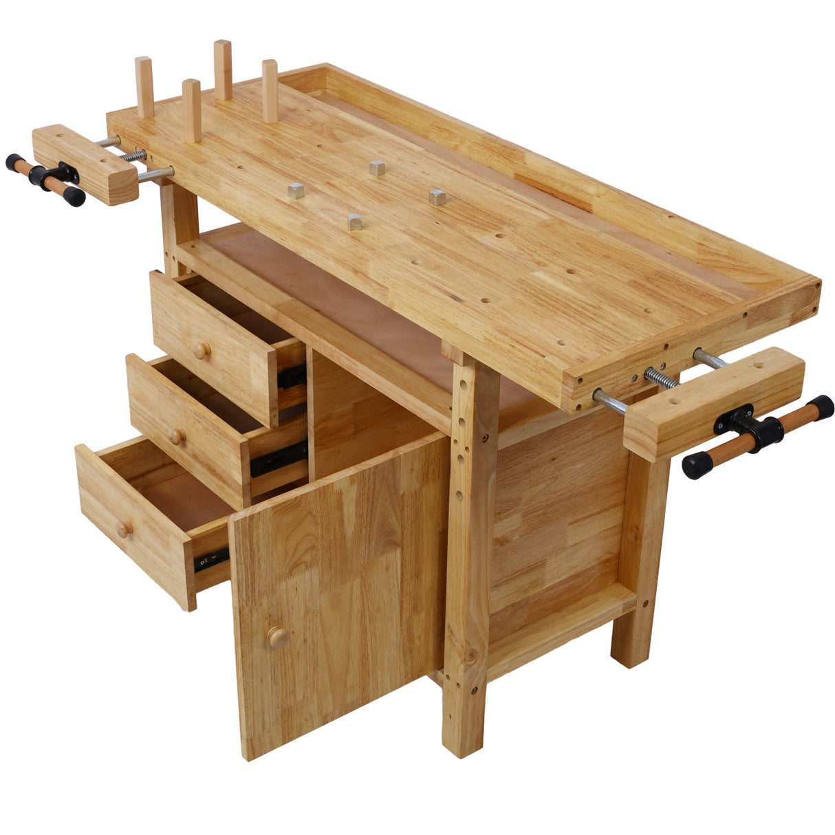 Wood Workbench Wooden for Garage Workshop and Home