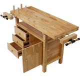 Wood Workbench Wooden for Garage Workshop and Home