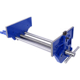 Rapid Action Woodworking Vise Quick Release Lever for Adjustments 10.5 Inch Jaw Width Made with Heavy-Duty Cast Iron--Blue