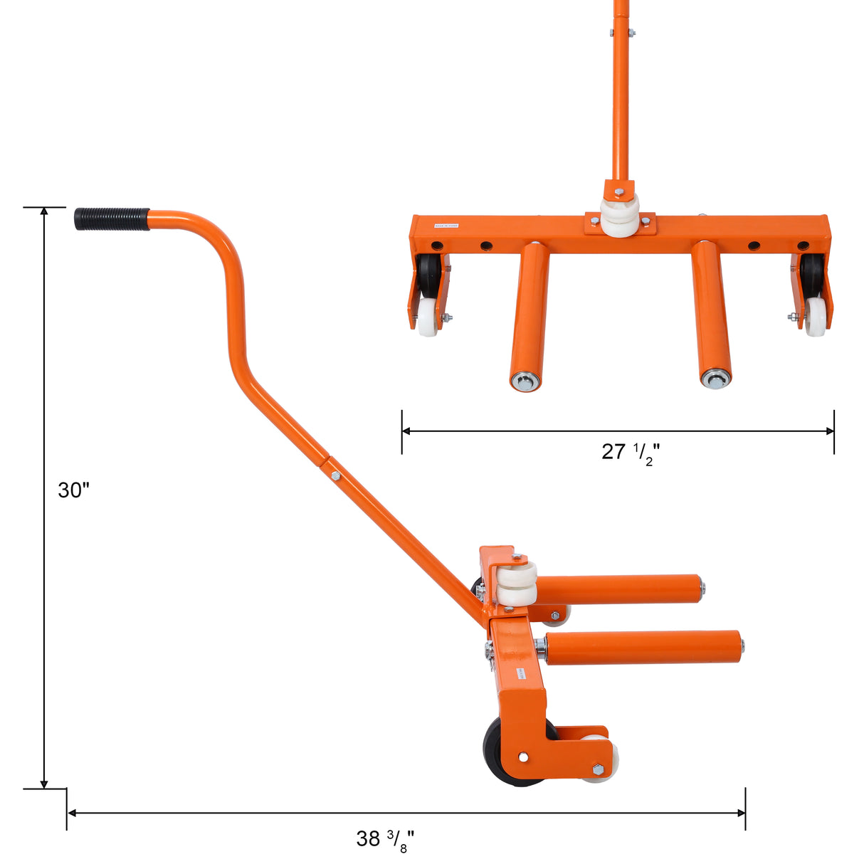 Heavy Duty Adjustable Tire Wheel Dolly for Workshop Garage-Orange