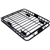 Cesta portaequipajes para techo, portaequipajes para techo de automovilismo, montaje superior de acero negro de 42"