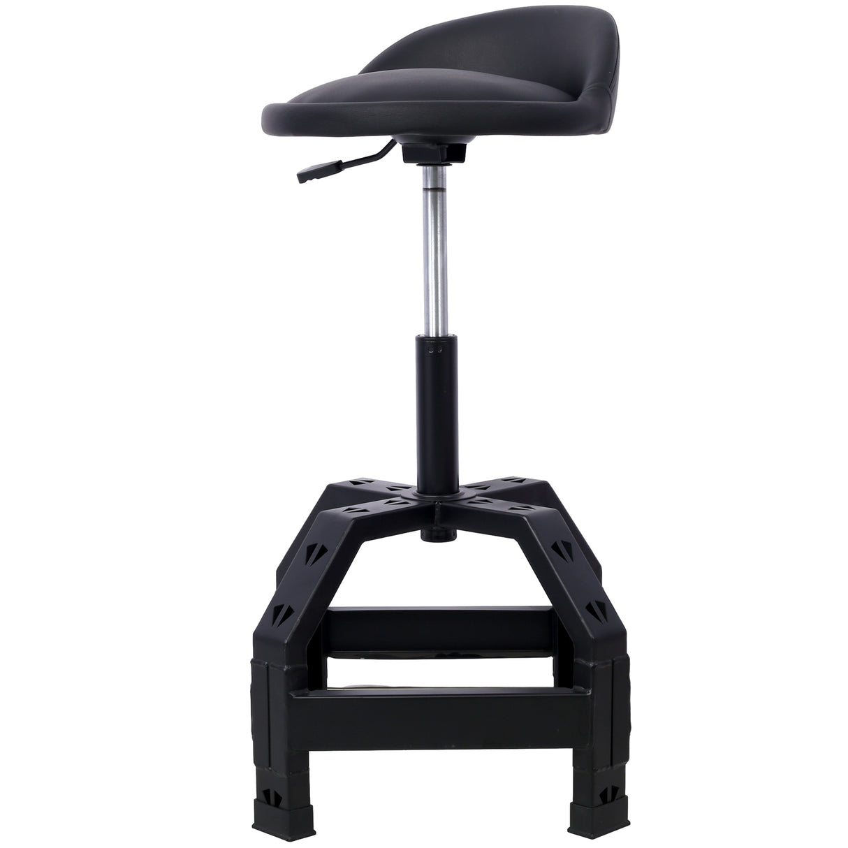 Pneumatic 360 Degree Swivel Stool Mechanics Rolling Creeper Seat Heavy Duty Black